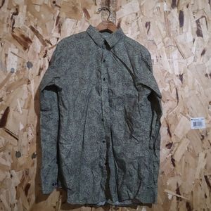 Bicycle print western button up